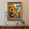 Sunflower & Butterfly Diamond Art Kits for Adults - 16x12 Inch 5D Full Drill Round Diamond Painting - DIY Floral Gem Art for Beginners - Sparkling Rhinestone Craft for Home Wall Decor & Gifts